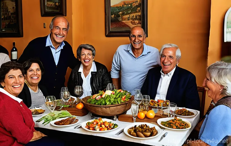 지역 관광 - **A Vibrant Portuguese Culinary Celebration**
    "A heartwarming, highly detailed, realistic image ...