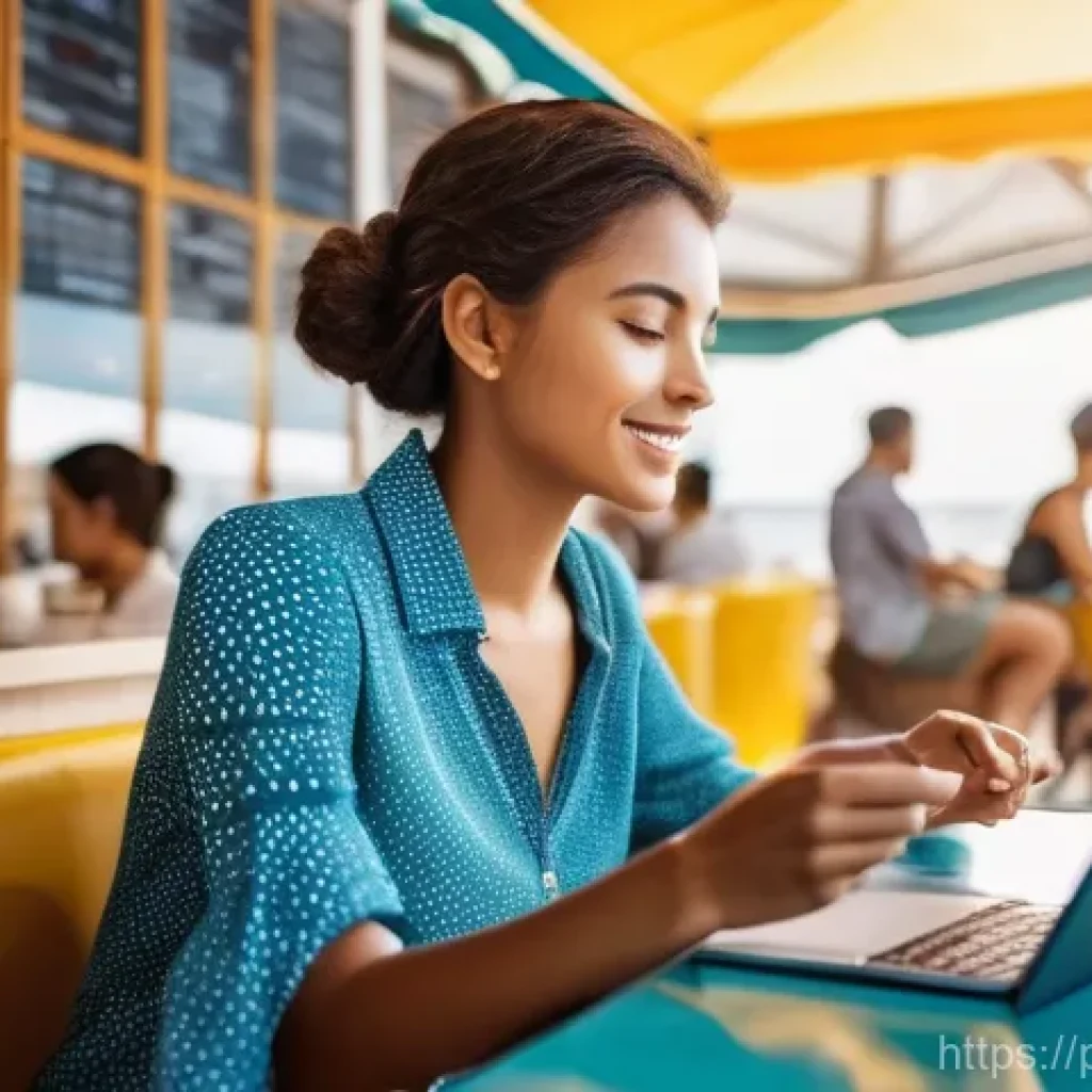 관광 기업의 브랜드 전략 - **AI-Powered Personalized Travel Planning**
    "A diverse young female traveler, mid-20s, with a mo...