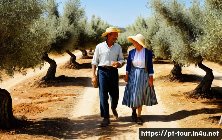여행 트렌드 - **Prompt:** A heartwarming and authentic scene depicting an olive harvest in the beautiful Alentejo ...