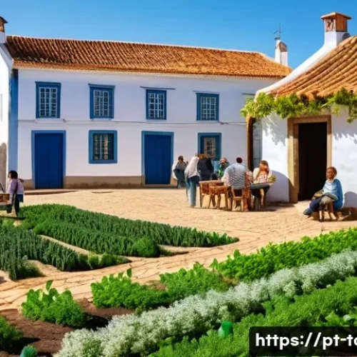 Home 27 관광 산업의 미래 - **Sustainable Village Life in Alentejo, Portugal:** A vibrant, photorealistic image depicting a pict...