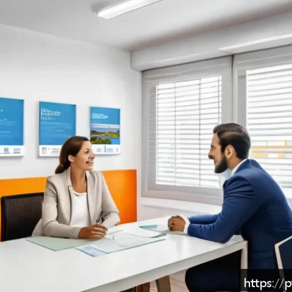 여행사 운영 법규 - A professional travel agency office in Brazil, showing a well-organized modern workspace with certif...