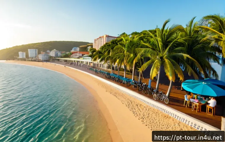 Home 17 관광 개발 지역 사례 - Photorealistic coastal tourism development in northeastern Brazil, elevated wide-angle view of a cle...